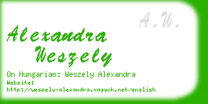 alexandra weszely business card